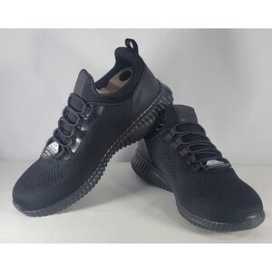 Skechers Work Shoes Mens Slip In Sz 9.5 Wide Slip Resistant Memory Foam 250009WS